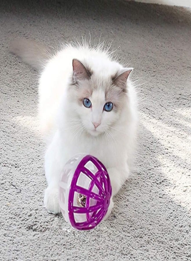 KittuPet كرة ألعاب للقطط من KittuPet مع جرس، مصنوعة من البلاستيك الشبكي، كرات رنانة، لعبة مطاردة وقفز للقطط الصغيرة، عبوة من 6 كرات - Image 4